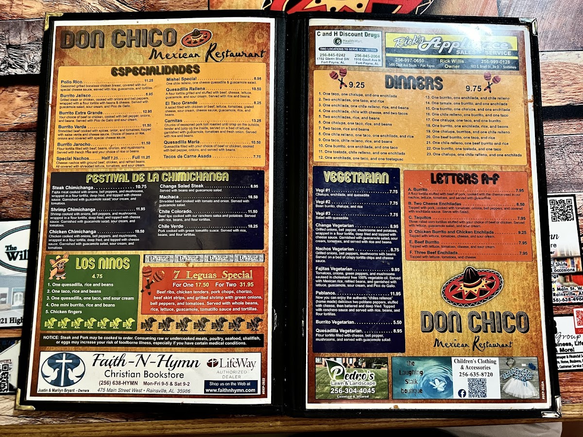 Don Chico Mexican Restaurant Menu - Image 6